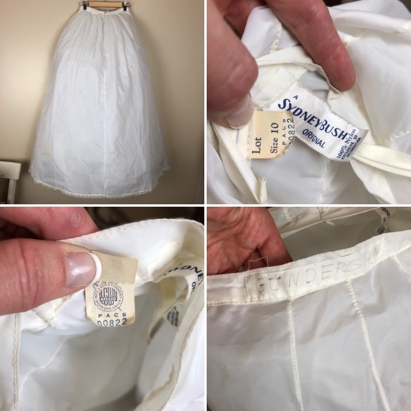 VTG wedding gown designer Bramson long train silk - Picture 6 of 9